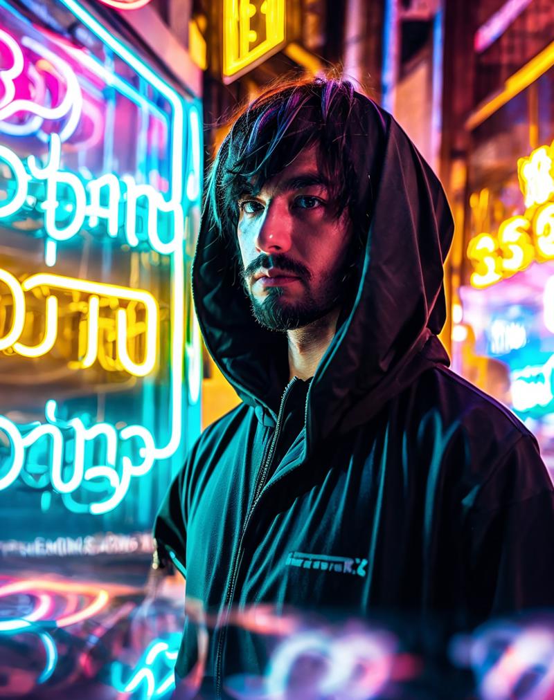 01206-1658574507-_lora_nhsheying-000009_0.8_,nhsheying,1boy,solo,short hair,bangs,stubble,hood,blurry,upper body,signboard,close-up,colorful hair.png